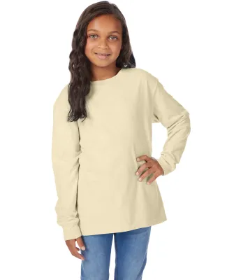 Comfortwash by Hanes GDH275 Youth Crew Long-Sleeve in Summer squash