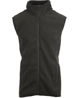 Burnside Clothing 3012 Men's Polar Fleece Vest in Hther charcoal