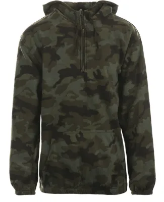 Burnside Clothing 3600 Mens' Polar Fleece Quarter- in Green camo