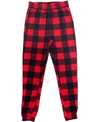 Burnside Clothing 4810 Youth Flannel Jogger in Red/ black