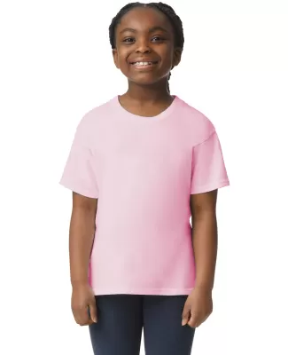 Gildan 64000B Youth Softstyle T-Shirt in Light pink