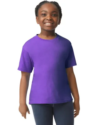 Gildan 64000B Youth Softstyle T-Shirt in Purple