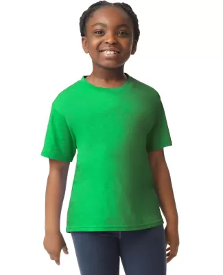 Gildan 64000B Youth Softstyle T-Shirt in Irish green