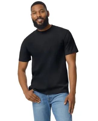 Gildan 65000 Unisex Softstyle Midweight T-Shirt in Pitch black