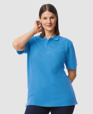 Gildan 85800 Unisex Midweight Double Pique Polo in Sapphire