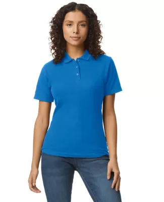 Gildan 64800L Ladies' Softstyle Double Pique Polo in Royal