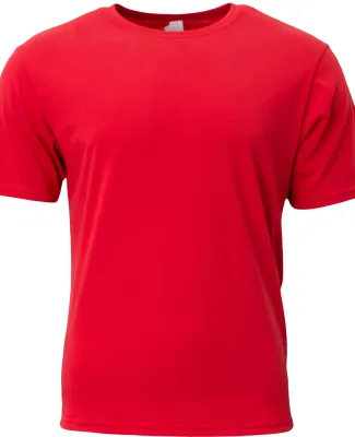 A4 Apparel N3013 Adult Softek T-Shirt in Scarlet