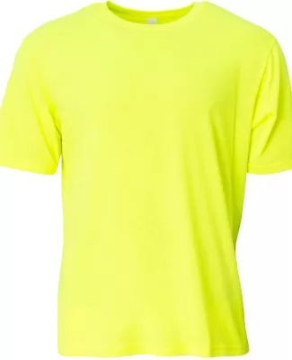 A4 Apparel N3013 Adult Softek T-Shirt in Safety yellow