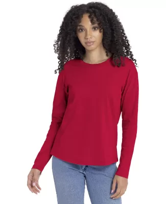 Next Level Apparel 3911 Ladies' Relaxed Long Sleev in Red
