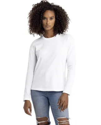 Next Level Apparel 3911 Ladies' Relaxed Long Sleev in White