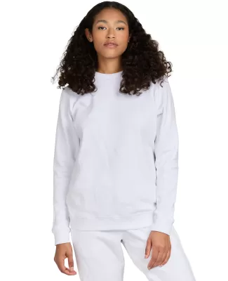 US Blanks US2212 Unisex Organic Cotton Sweatshirt in White