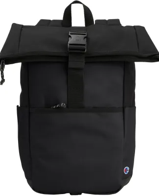 Champion Clothing CS21867 Roll Top Backpack in Black