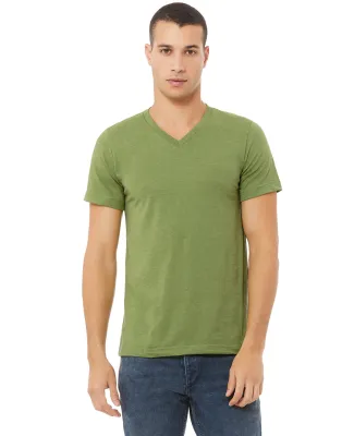 Bella + Canvas BC3005CVC Unisex CVC Jersey V-Neck  in Heather green