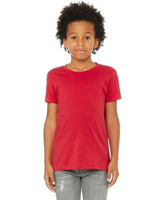 Bella + Canvas 3001Y Youth Jersey T-Shirt in Red