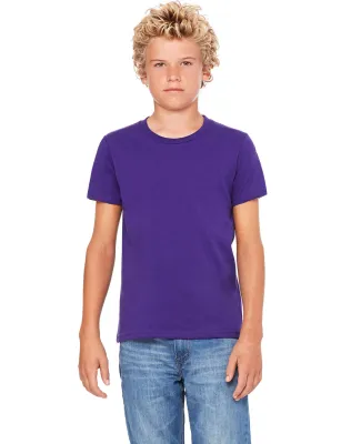 Bella + Canvas 3001Y Youth Jersey T-Shirt in Team purple