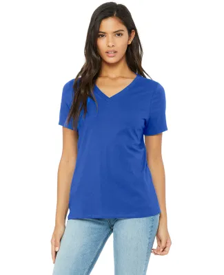 Bella + Canvas 6405 Ladies' Relaxed Jersey V-Neck  in True royal