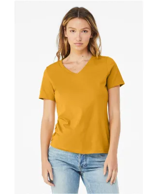 Bella + Canvas 6405 Ladies' Relaxed Jersey V-Neck  in Mustard