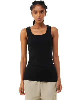 Bella + Canvas 1081 Ladies' Micro Ribbed Tank in Solid blk blend