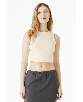 Bella + Canvas 1013 Ladies' Micro Rib Muscle Crop  in Sol natural blnd