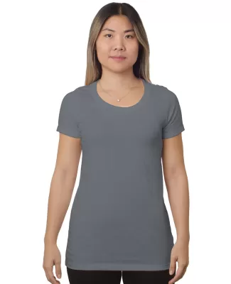 Bayside Apparel 9625 Ladies' 4.2 oz., Triblend T-S in Charcoal
