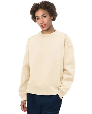 Bayside Apparel 7702BA Ladies' Crewneck Sweatshirt in Cream