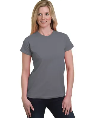 Bayside Apparel 5850 Ladies' Fine Jersey T-Shirt in Charcoal