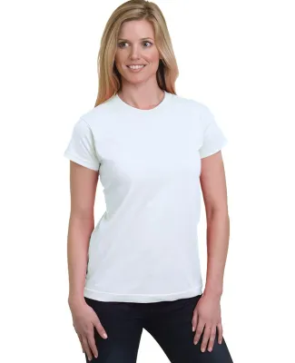 Bayside Apparel 5850 Ladies' Fine Jersey T-Shirt in White