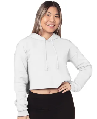 Bayside Apparel 7750 Ladies' Cropped Pullover Hood in White