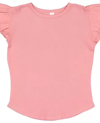 Rabbit Skins 3339 Toddler Flutter Sleeve T-Shirt in Mauvelous