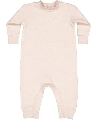 Rabbit Skins 4447 Infant Fleece One-Piece Bodysuit in Natural heather