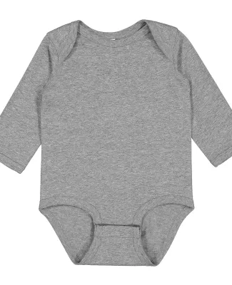 Rabbit Skins 4421 Infant Long Sleeve Jersey Bodysu in Granite heather