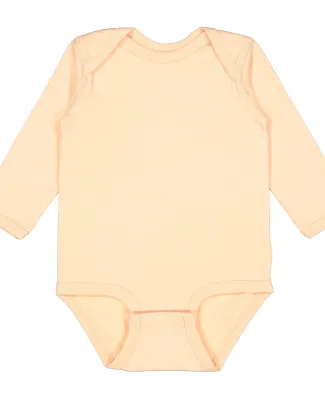Rabbit Skins 4421 Infant Long Sleeve Jersey Bodysu in Peachy