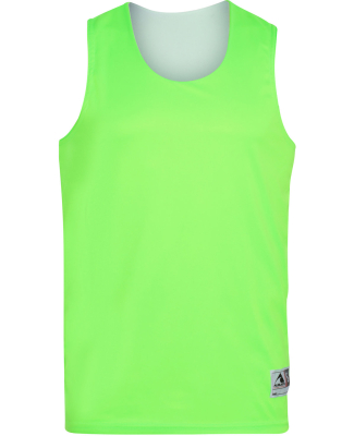 Augusta Sportswear 148 Adult Wicking Polyester Rev in Lime/ white