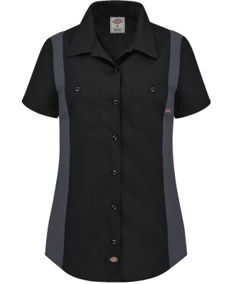 Dickies L24S Ladies' Industrial Short-Sleeve Color Block Shirt Catalog