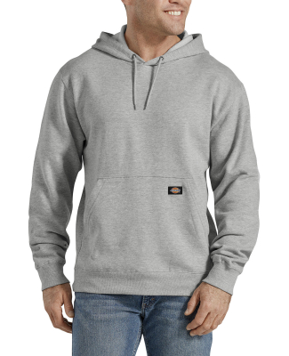 Dickies TW292 Men's Fleece Pullover Hooded Sweashi in Heather gray