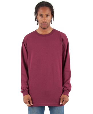 Shaka Wear SHALS Adult Active Long-Sleeve T-Shirt in Burgundy