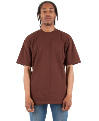 Shaka Wear SHMHSS Adult Max Heavyweight T-Shirt in Brown