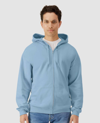 Gildan SF600 Unisex Softstyle Fleece Hooded Sweats in Stone blue