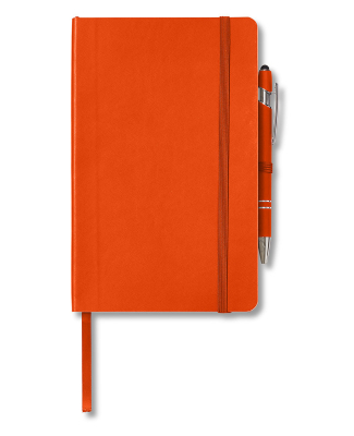 Core 365 CE090 Soft Cover Journal And Pen Set in Campus orange