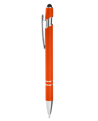 Core 365 CE052 Rubberized Aluminum Click Stylus Pe in Campus orange