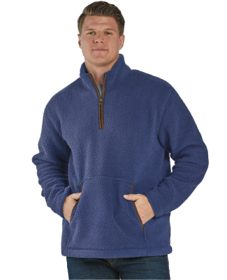 Boxercraft BM8510 Men's Everest Pile Fleece Half-Z in Indigo/ chclate