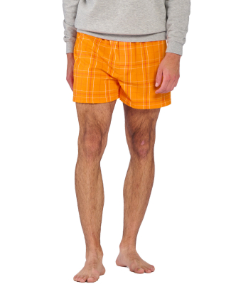 Boxercraft BM6701 Men's Flannel Short in Orange fld day