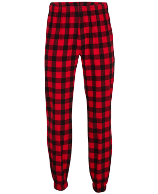 Boxercraft BM6625 Adult Cotton Flannel Jogger in Red/ blk bff pld