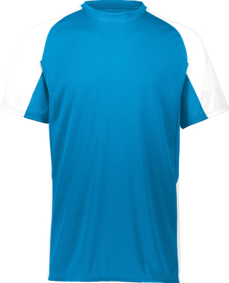 Augusta Sportswear 1517 Adult Cutter Jersey in Power blue/ wht