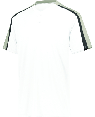 Augusta Sportswear 1557 Adult Power Plus Jersey 2. in Wht/ s gry/ blk