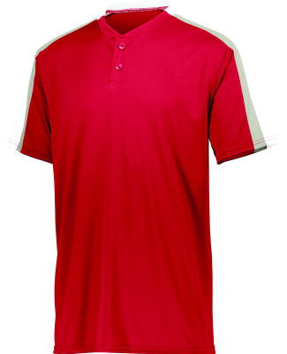 Augusta Sportswear 1557 Adult Power Plus Jersey 2. in Red/ wht/ s gry