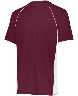 Augusta Sportswear 1561 Youth True Hue Technology  in Maroon/ white