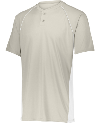 Augusta Sportswear 1561 Youth True Hue Technology  in Silver grey/ wht