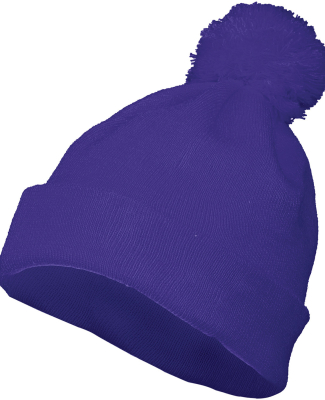 Augusta Sportswear 6816 Two Layer Acrylic Knit Pom in Purple