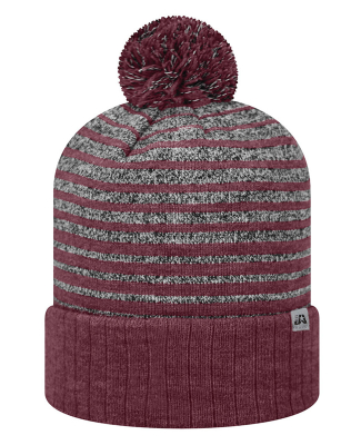 J America 5001 Adult Ritz Knit Cap in Burgundy